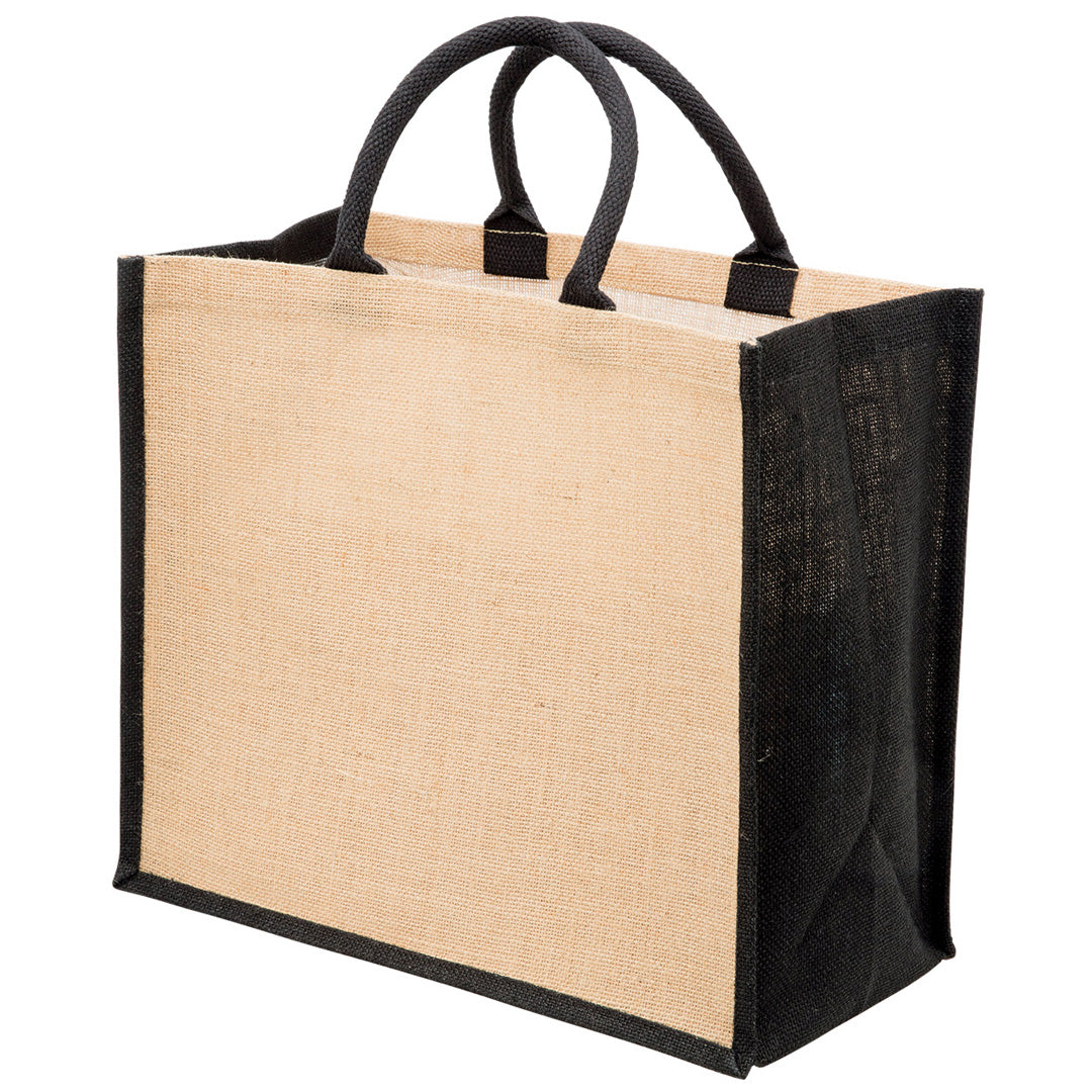 Legend The Eco Jute Tote Bag Black Shopping Totes