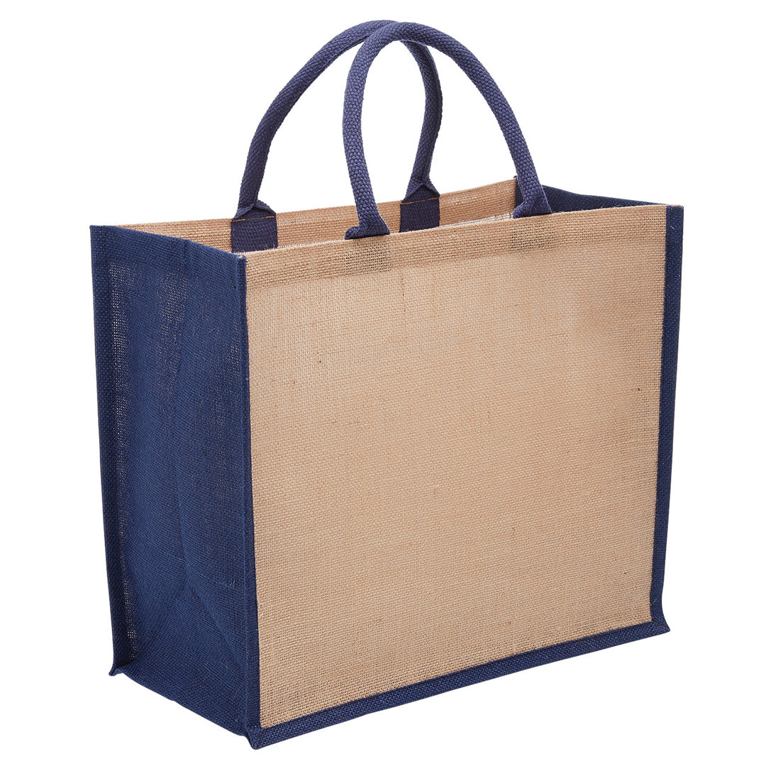 Legend The Eco Jute Tote Bag Navy Shopping Totes
