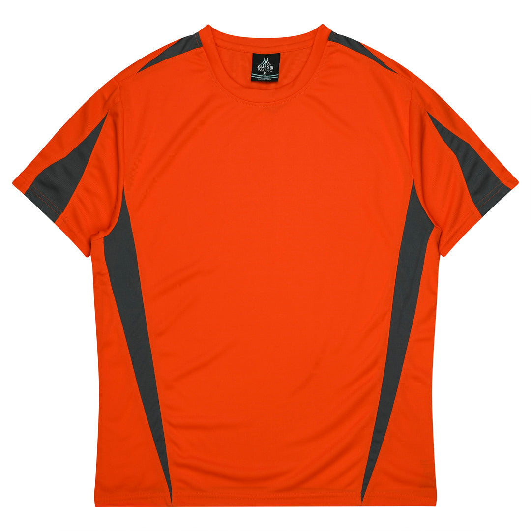 Aussie Pacific The Eureka Tee Shirt | Mens Orange/Charcoal Shirts & Tops