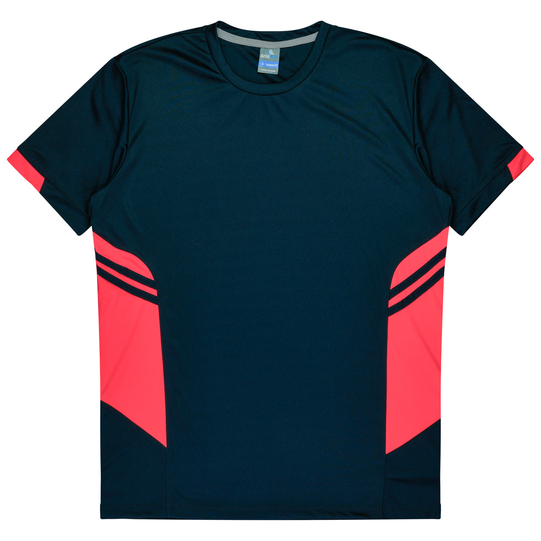 Aussie Pacific The Tasman Tee | Mens | Short Sleeve | Navy Base Navy/Neon Pink Shirts & Tops