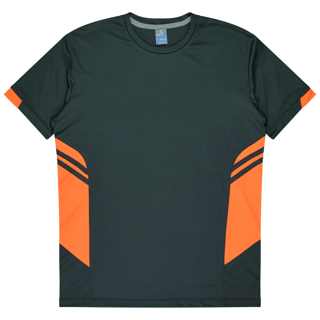 Aussie Pacific The Tasman Tee | Mens | Short Sleeve | Grey Base Slate/Neon Orange Shirts & Tops