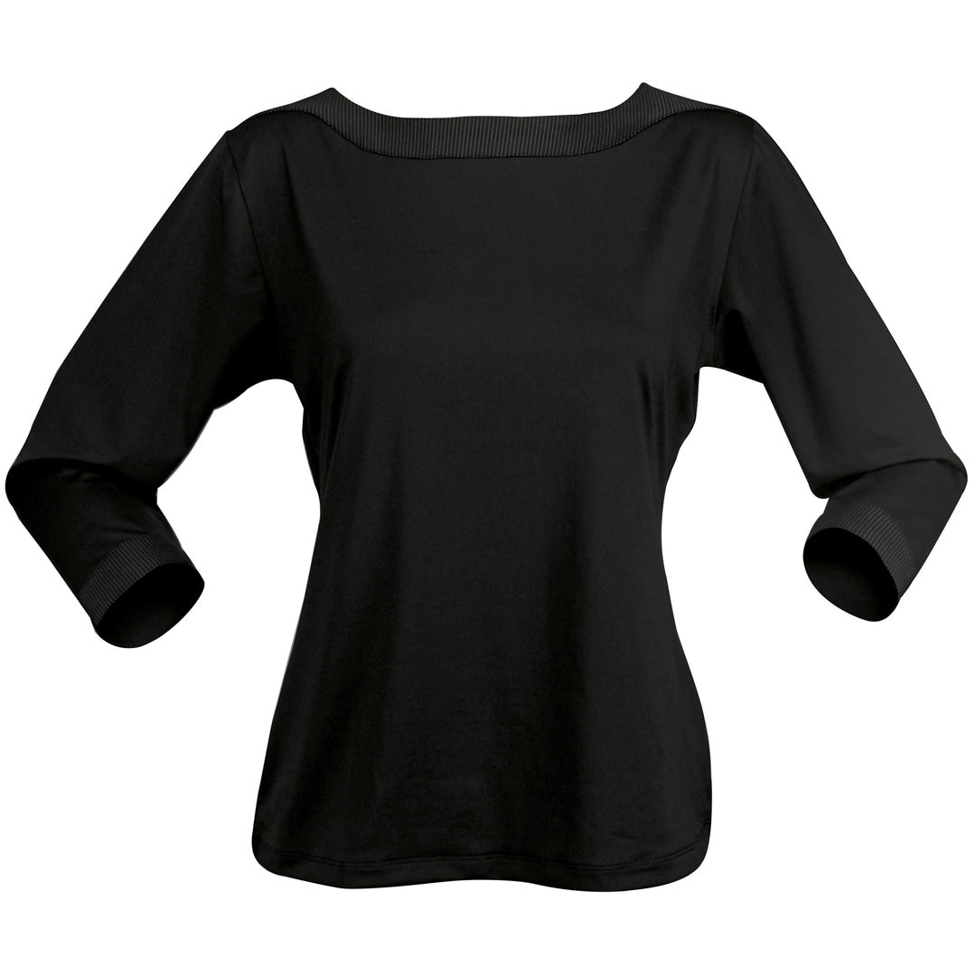 Stencil The Argent Top | Ladies | 3/4 Sleeve Black Shirts & Tops