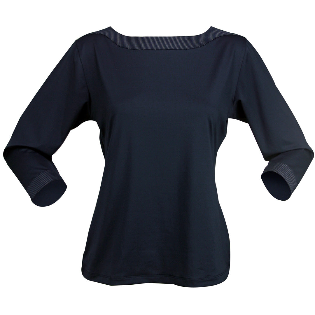 Stencil The Argent Top | Ladies | 3/4 Sleeve Navy Shirts & Tops