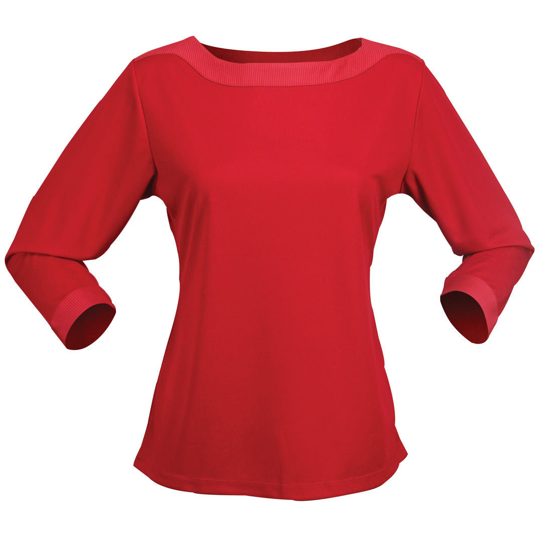 Stencil The Argent Top | Ladies | 3/4 Sleeve Red Shirts & Tops
