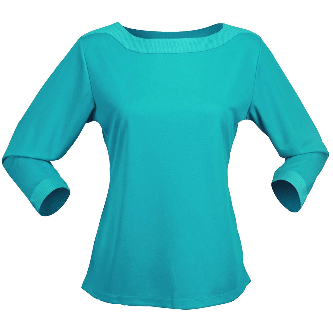 Stencil The Argent Top | Ladies | 3/4 Sleeve Teal Shirts & Tops