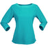 Stencil The Argent Top | Ladies | 3/4 Sleeve Teal Shirts & Tops