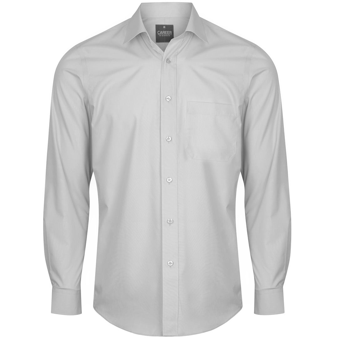 Gloweave The Nicholson Shirt | Mens | Long Sleeve | Plus Silver Shirts & Tops