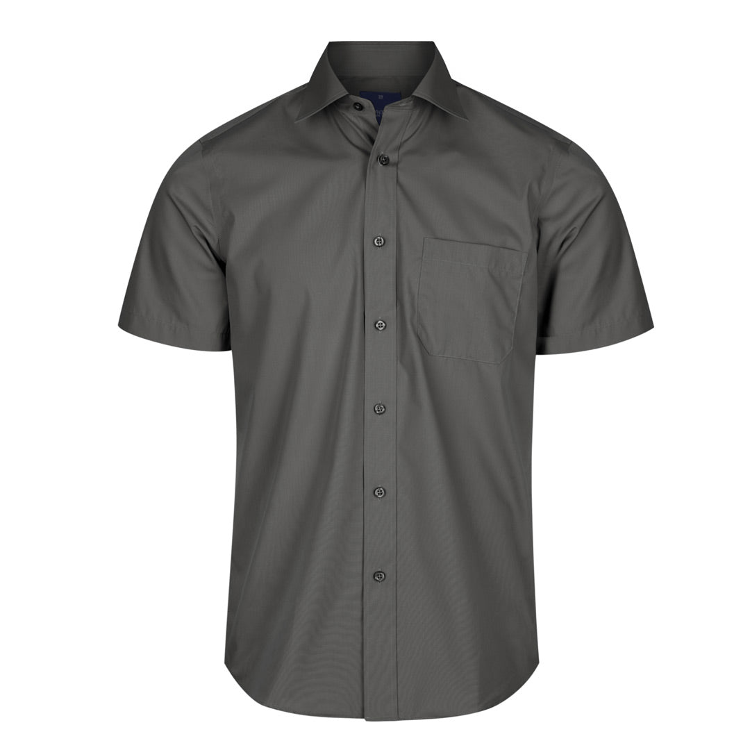 Gloweave The Nicholson Shirt | Mens | Short Sleeve Charcoal Shirts & Tops