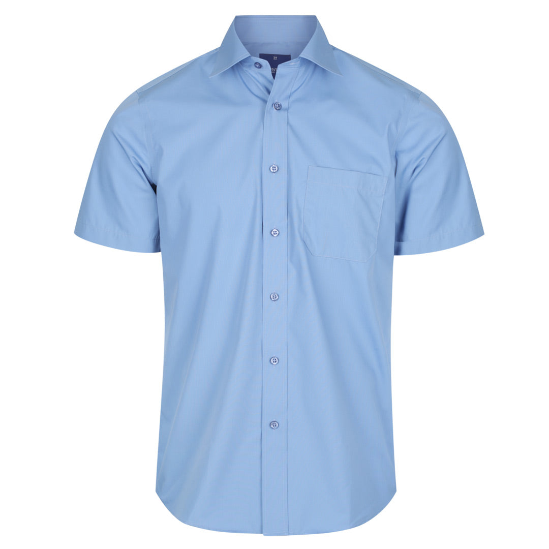 Gloweave The Nicholson Shirt | Mens | Short Sleeve French Blue Shirts & Tops
