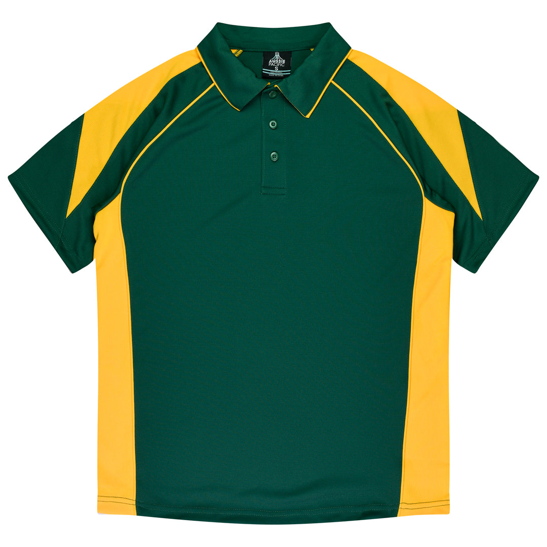 Aussie Pacific The Premier Polo | Mens Bottle/Gold Shirts & Tops