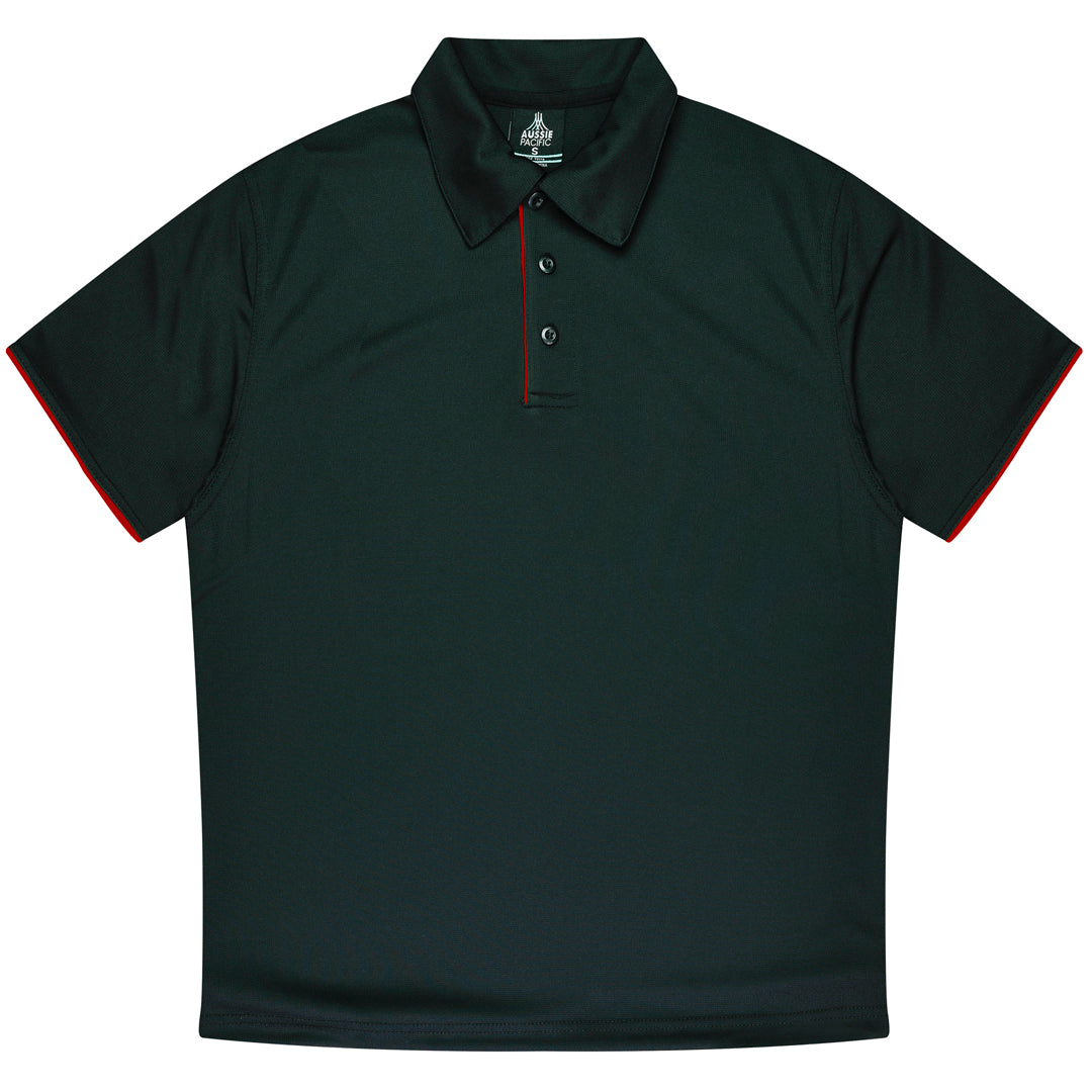 Aussie Pacific The Yarra Polo | Mens Black/Red Shirts & Tops