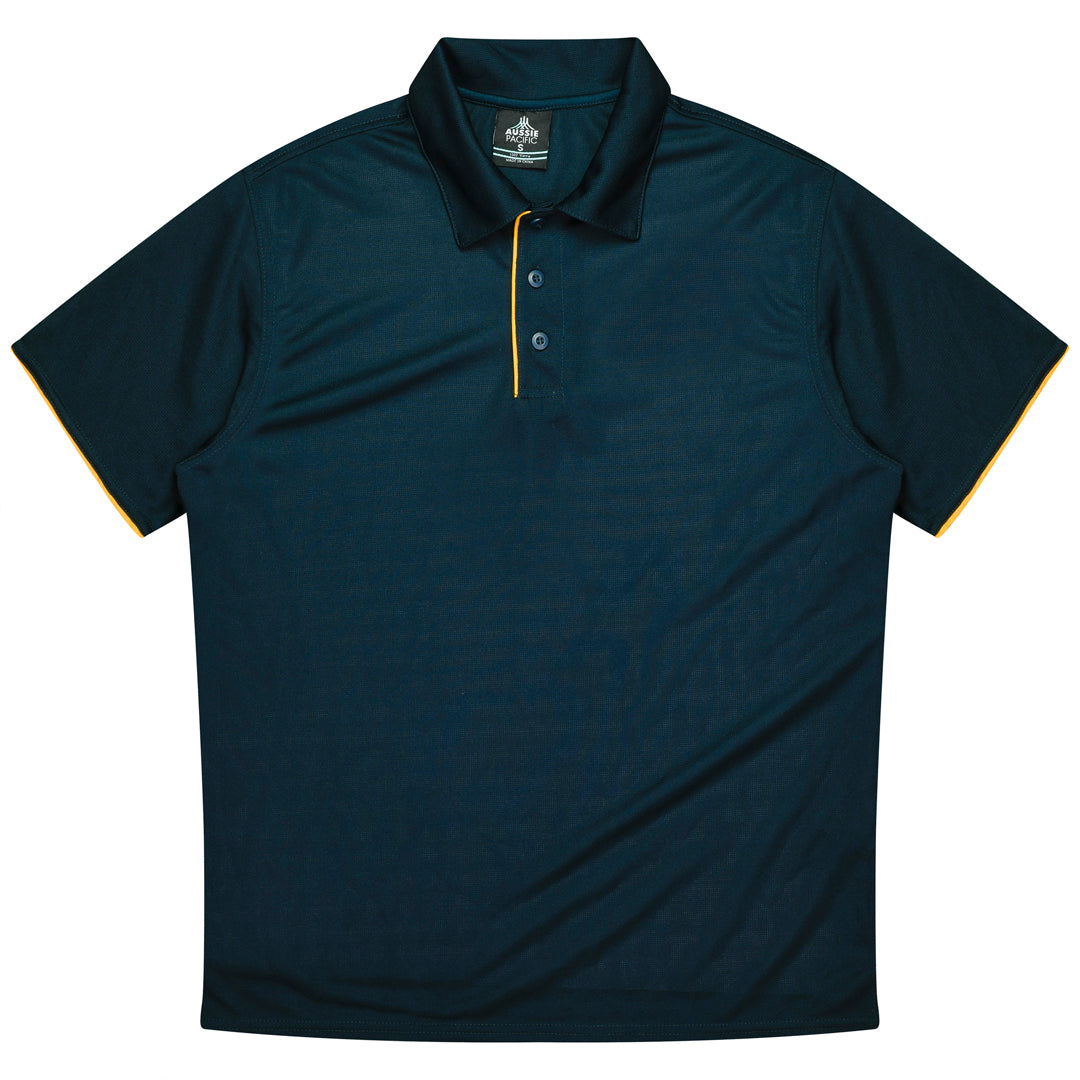 Aussie Pacific The Yarra Polo | Mens Navy/Gold Shirts & Tops