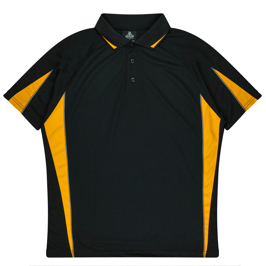 Aussie Pacific The Eureka Polo Shirt | Mens Black/Gold Shirts & Tops