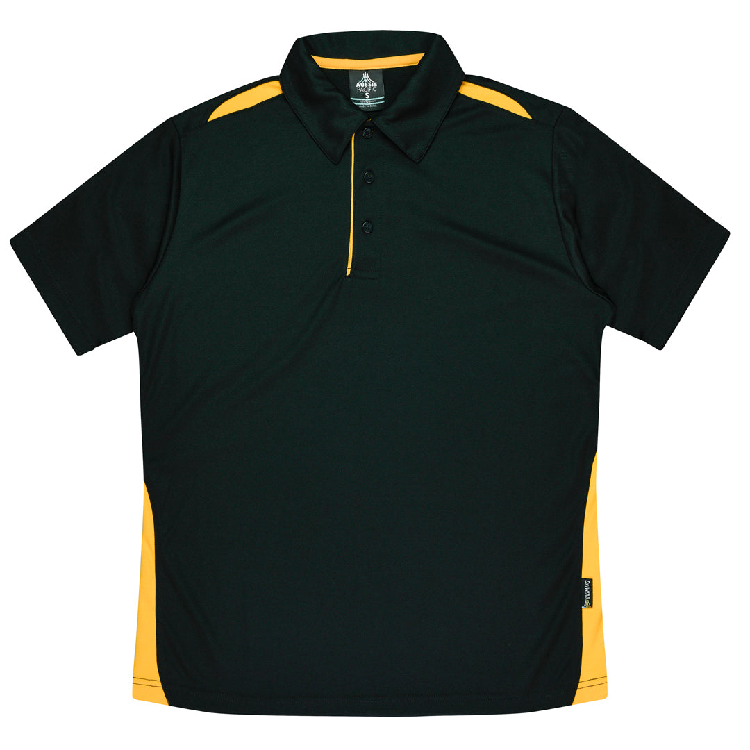 Aussie Pacific The Paterson Polo Shirt | Mens Black/Gold Shirts & Tops