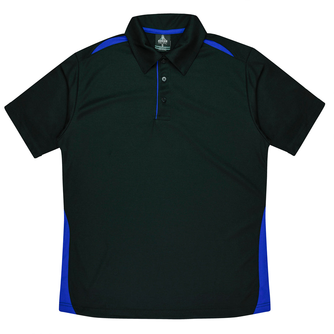 Aussie Pacific The Paterson Polo Shirt | Mens Black/Royal Shirts & Tops