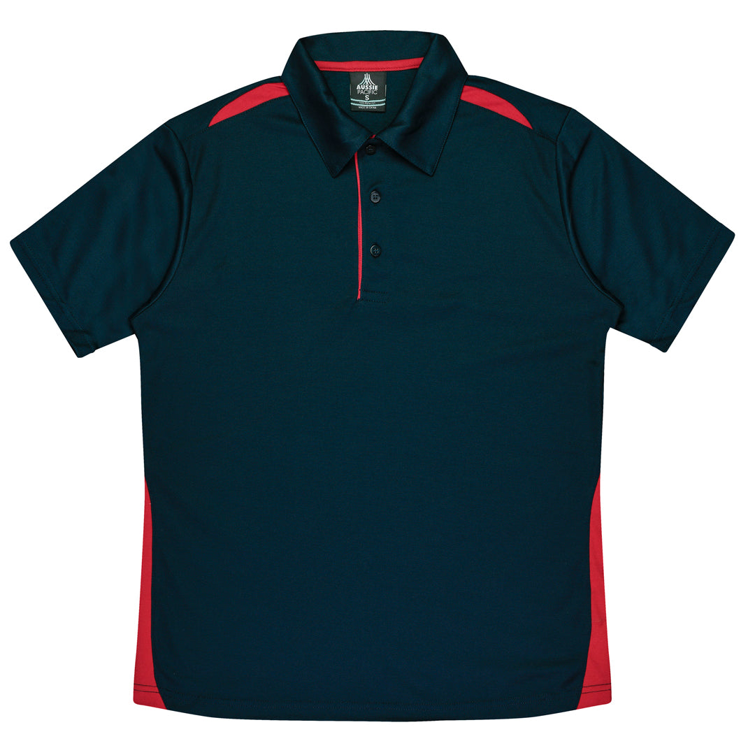 Aussie Pacific The Paterson Polo Shirt | Mens Navy/Red Shirts & Tops