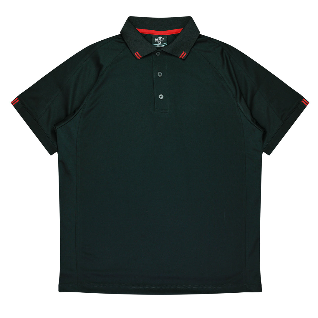 Aussie Pacific The Flinders Polo | Mens | Short Sleeve Black/Red Shirts & Tops