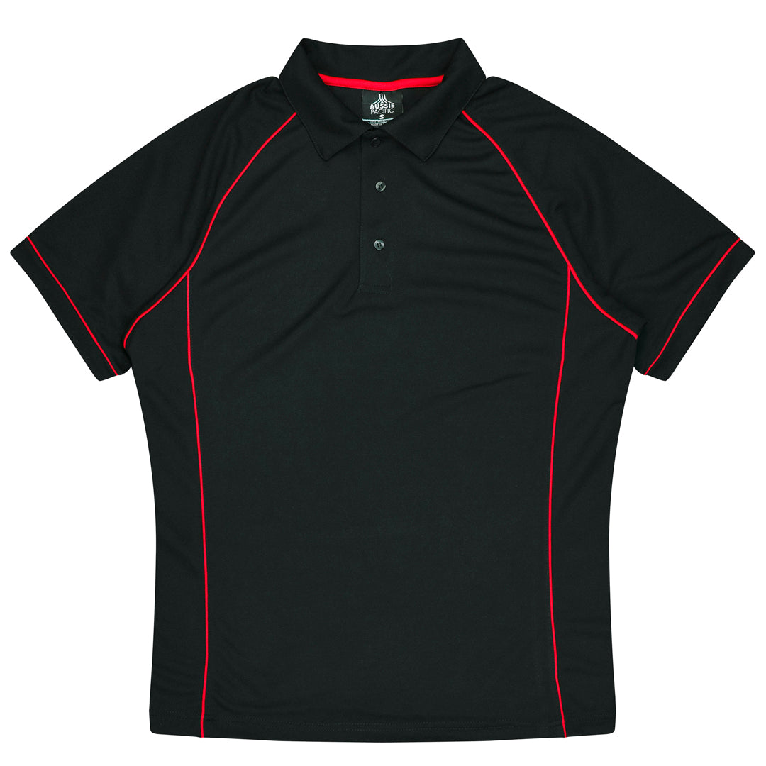 Aussie Pacific The Endeavour Polo | Mens | Short Sleeve Black/Red Shirts & Tops