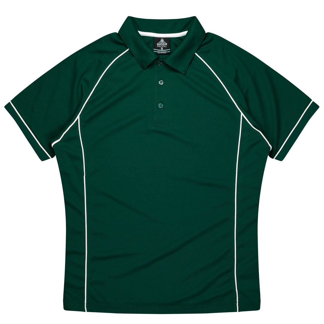 Aussie Pacific The Endeavour Polo | Mens | Short Sleeve Bottle/White Shirts & Tops
