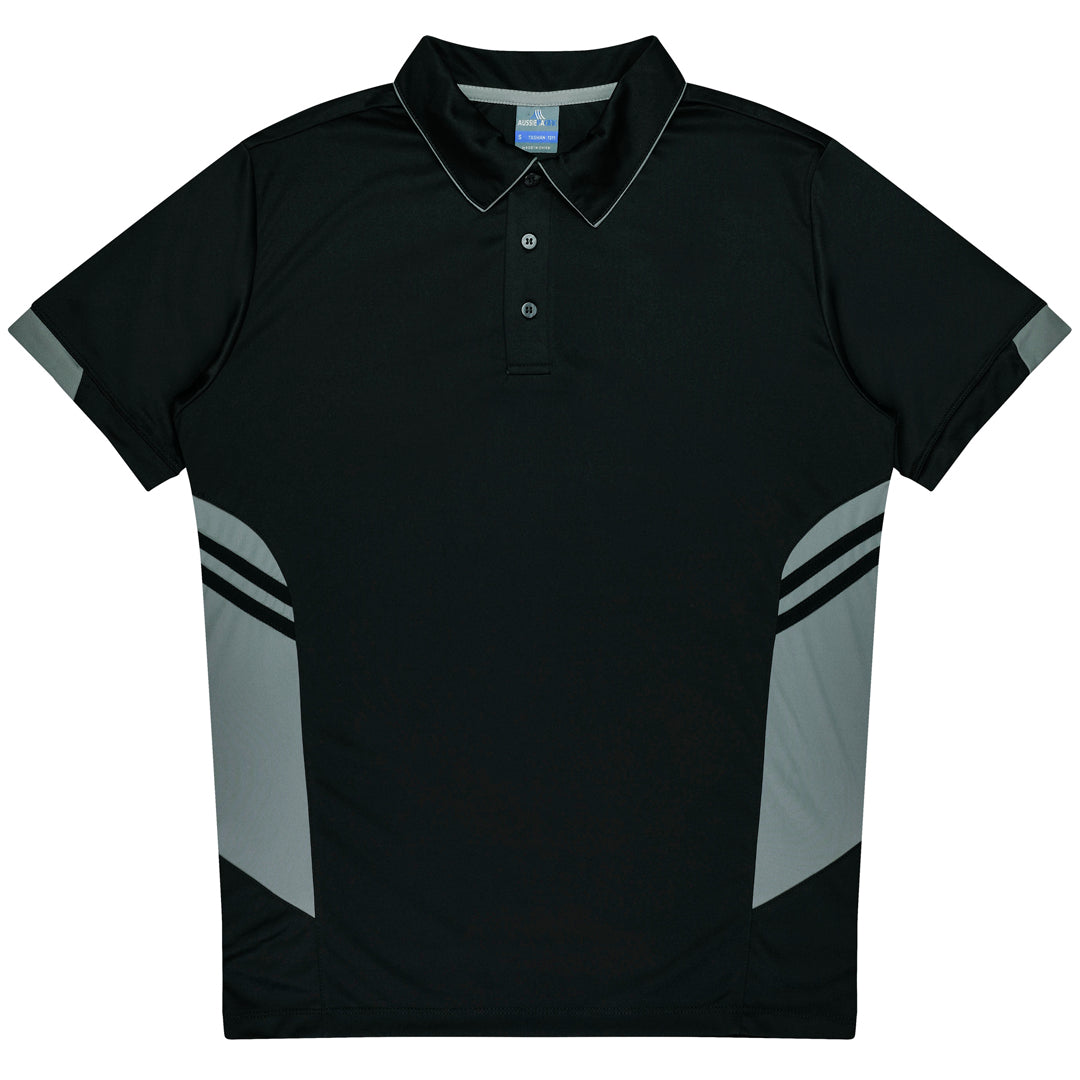 Aussie Pacific The Tasman Polo | Mens | Short Sleeve | Black Base Black/Ashe Shirts & Tops