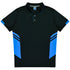 Aussie Pacific The Tasman Polo | Mens | Short Sleeve | Black Base Black/Cyan Shirts & Tops