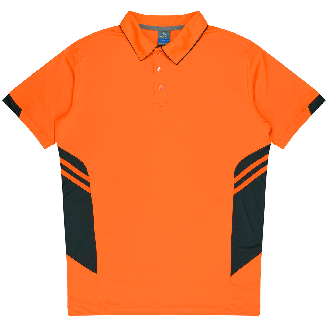 Aussie Pacific The Tasman Polo | Mens | Short Sleeve | Neon Base Neon Orange/Slate Shirts & Tops