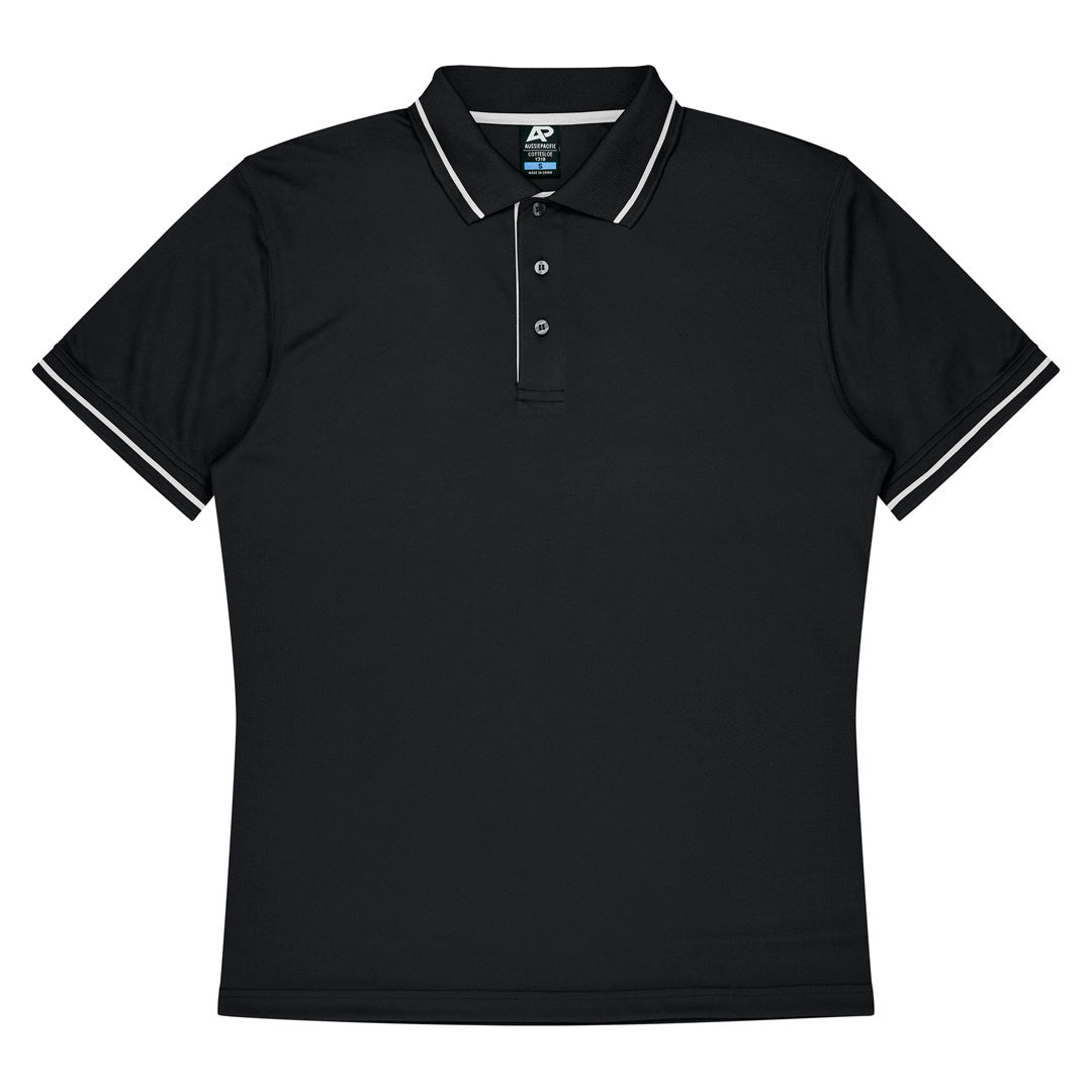 Aussie Pacific The Cottesloe Polo | Mens | Short Sleeve Black/White Shirts & Tops