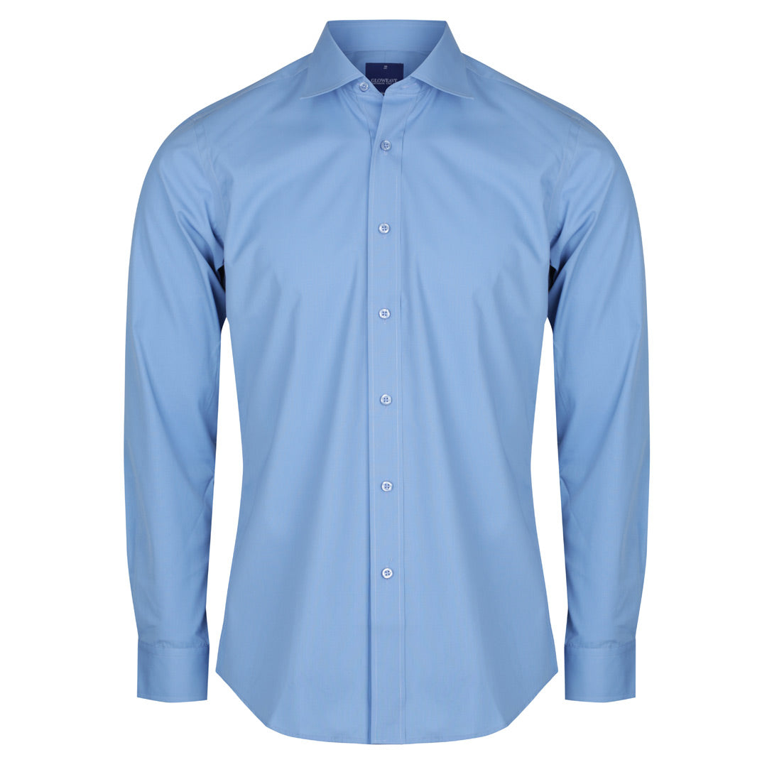 Gloweave The Nicholson Shirt | Mens | Slim Fit | Long Sleeve French Blue Shirts & Tops