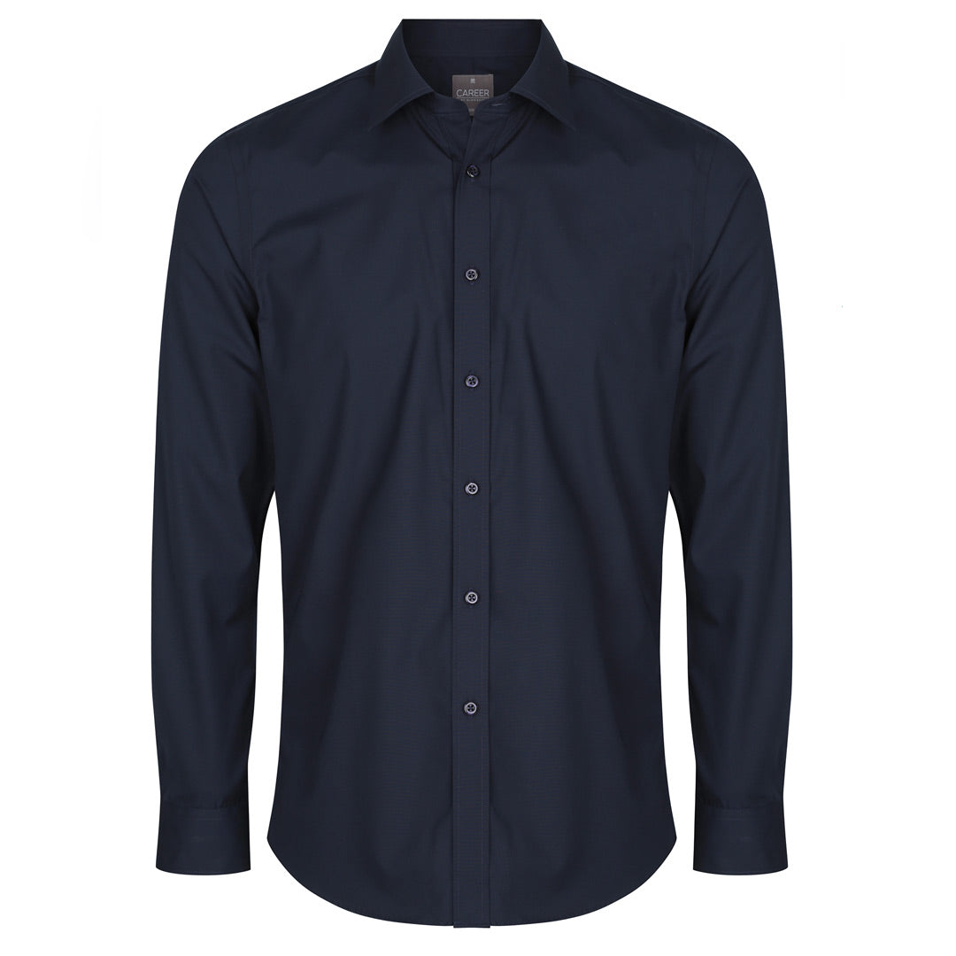 Gloweave The Nicholson Shirt | Mens | Slim Fit | Long Sleeve Navy Shirts & Tops