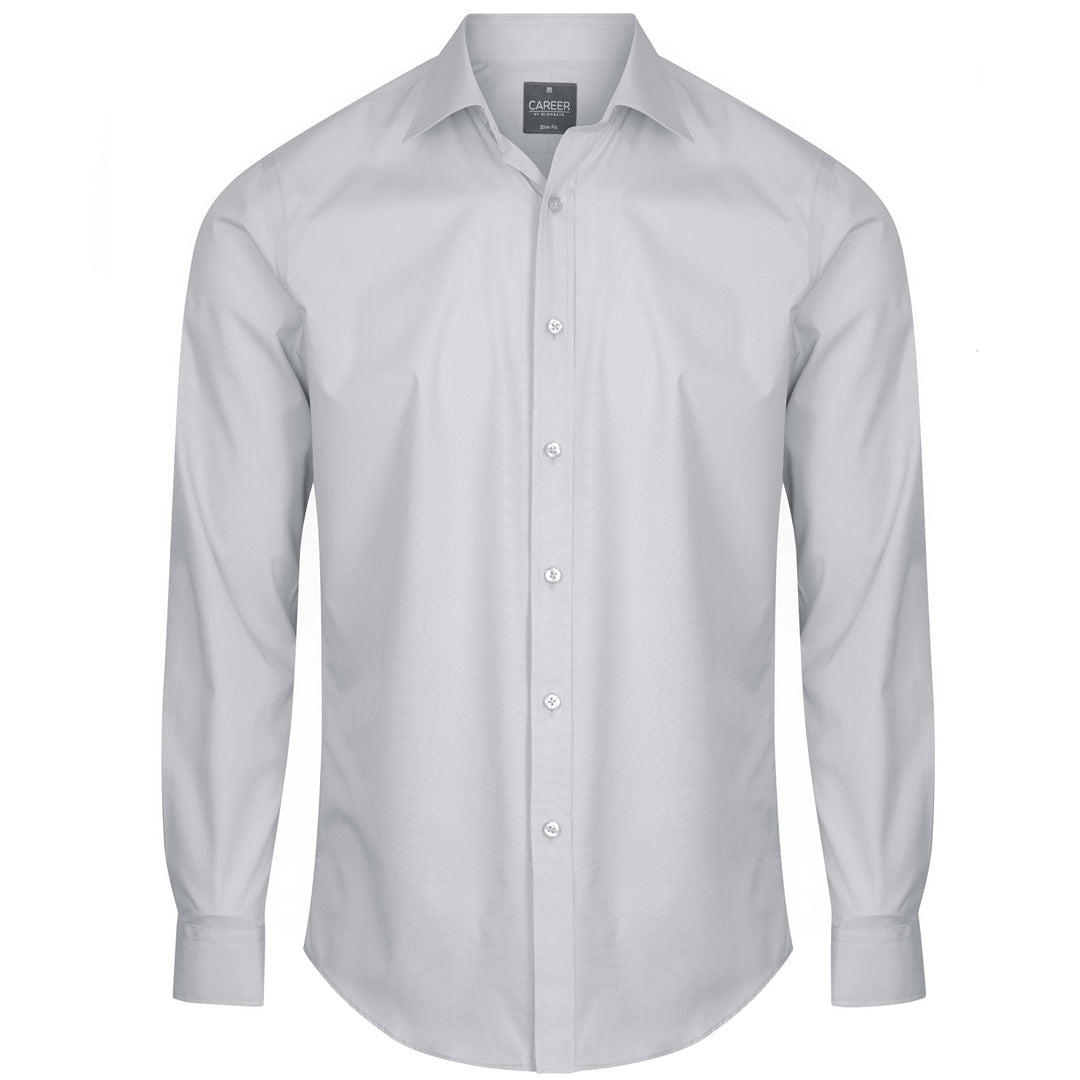 Gloweave The Nicholson Shirt | Mens | Slim Fit | Long Sleeve Silver Shirts & Tops