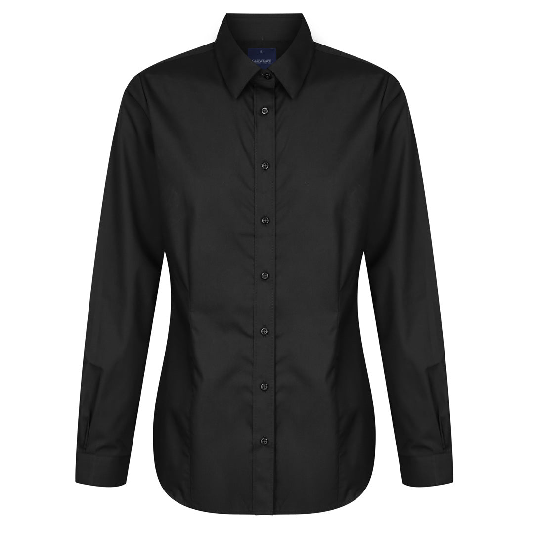Gloweave The Nicholson Shirt | Ladies | Slim Fit | Long Sleeve Black Shirts & Tops