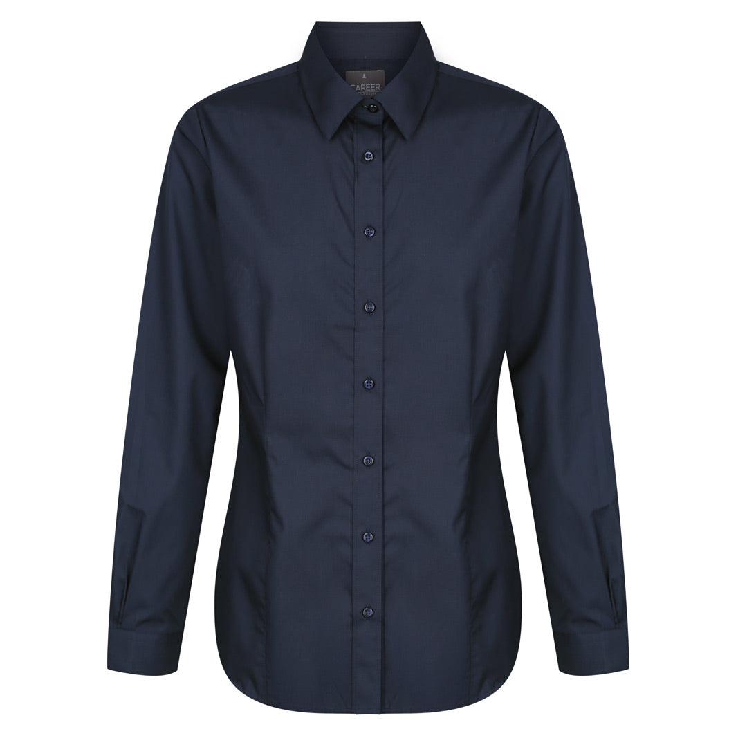 Gloweave The Nicholson Shirt | Ladies | Slim Fit | Long Sleeve Navy Shirts & Tops