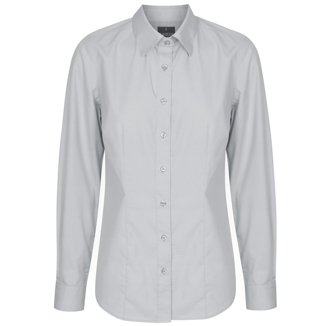 Gloweave The Nicholson Shirt | Ladies | Slim Fit | Long Sleeve Silver Shirts & Tops