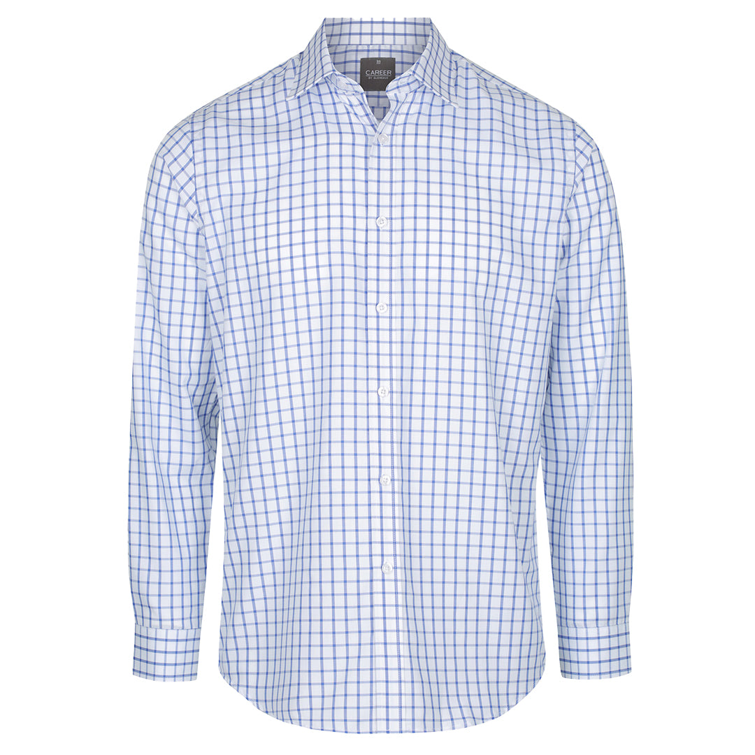 Gloweave The Bourke Oxford Check Shirt | Mens | Long Sleeve Blue Shirts & Tops