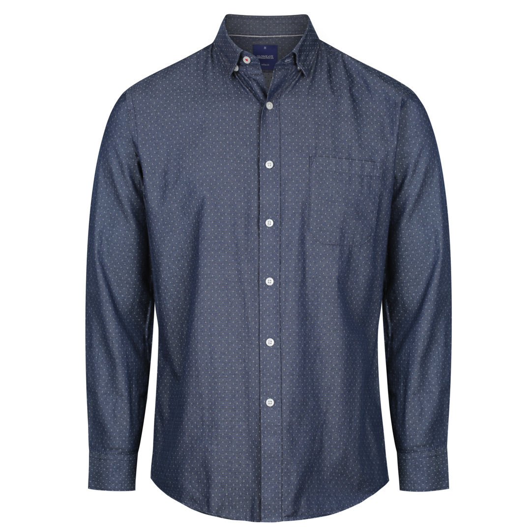 Gloweave The Wellington Shirt | Mens | Long Sleeve Navy Shirts & Tops