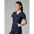 Maevn The EON Active Mesh Panel Scrub Top | Ladies Navy Scrubs