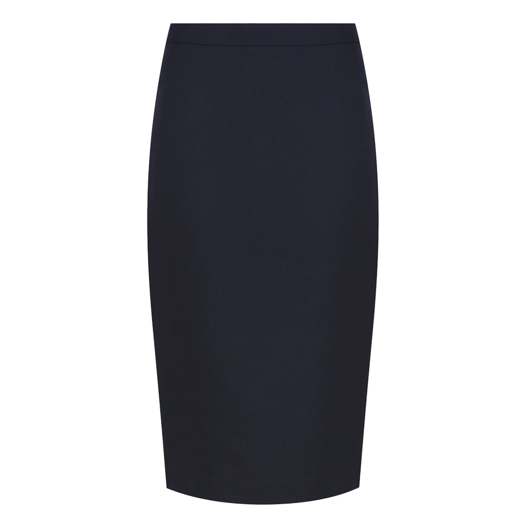 Gloweave The Elliot Longline Pencil Skirt | Ladies Navy Skirts
