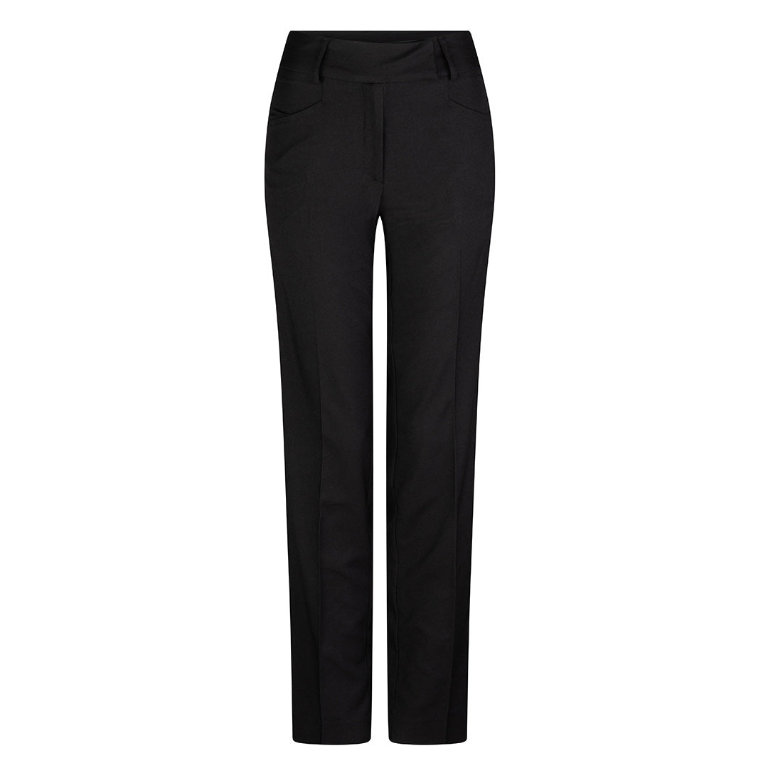 LSJ Collection The Mid Rise Relaxed Pant | Ladies | Mechanical Stretch Black Pants