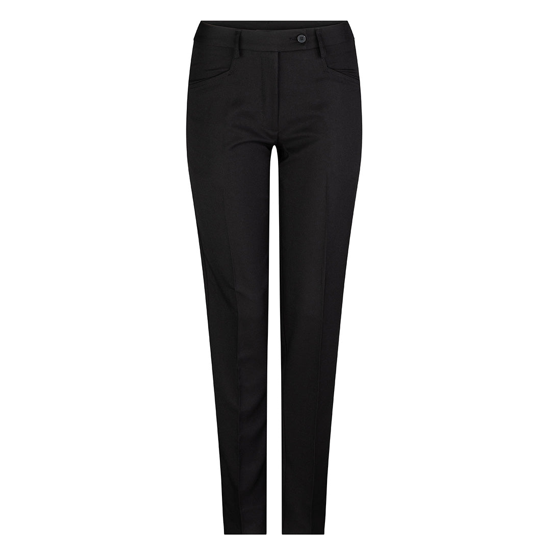 LSJ Collection The Slim Leg Low Rise Pant | Ladies | Mechanical Stretch Black Pants