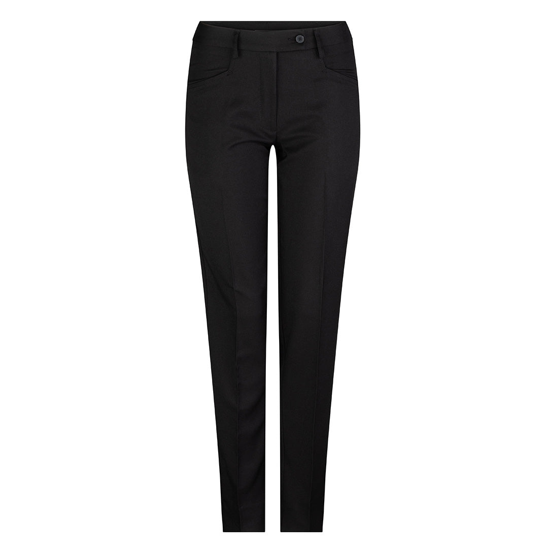 LSJ Collection The Slim Leg Low Rise Pant | Ladies | Wool Black Pants