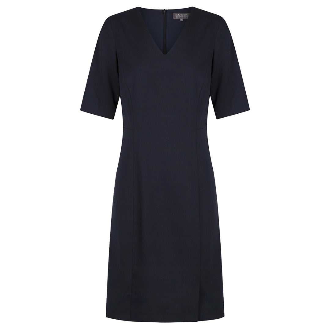Gloweave The Elliot Short Sleeve Dress Navy Dresses