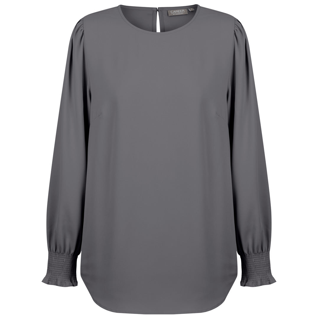 Gloweave The Freya | Ladies | Long Sleeve Charcoal Shirts & Tops