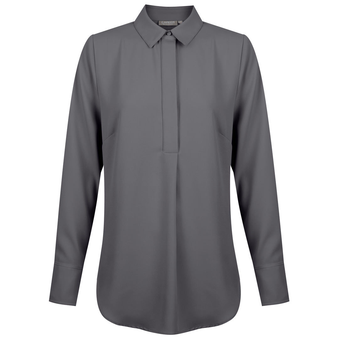 Gloweave The Quinn Top | Ladies | Long Sleeve Charcoal Shirts & Tops
