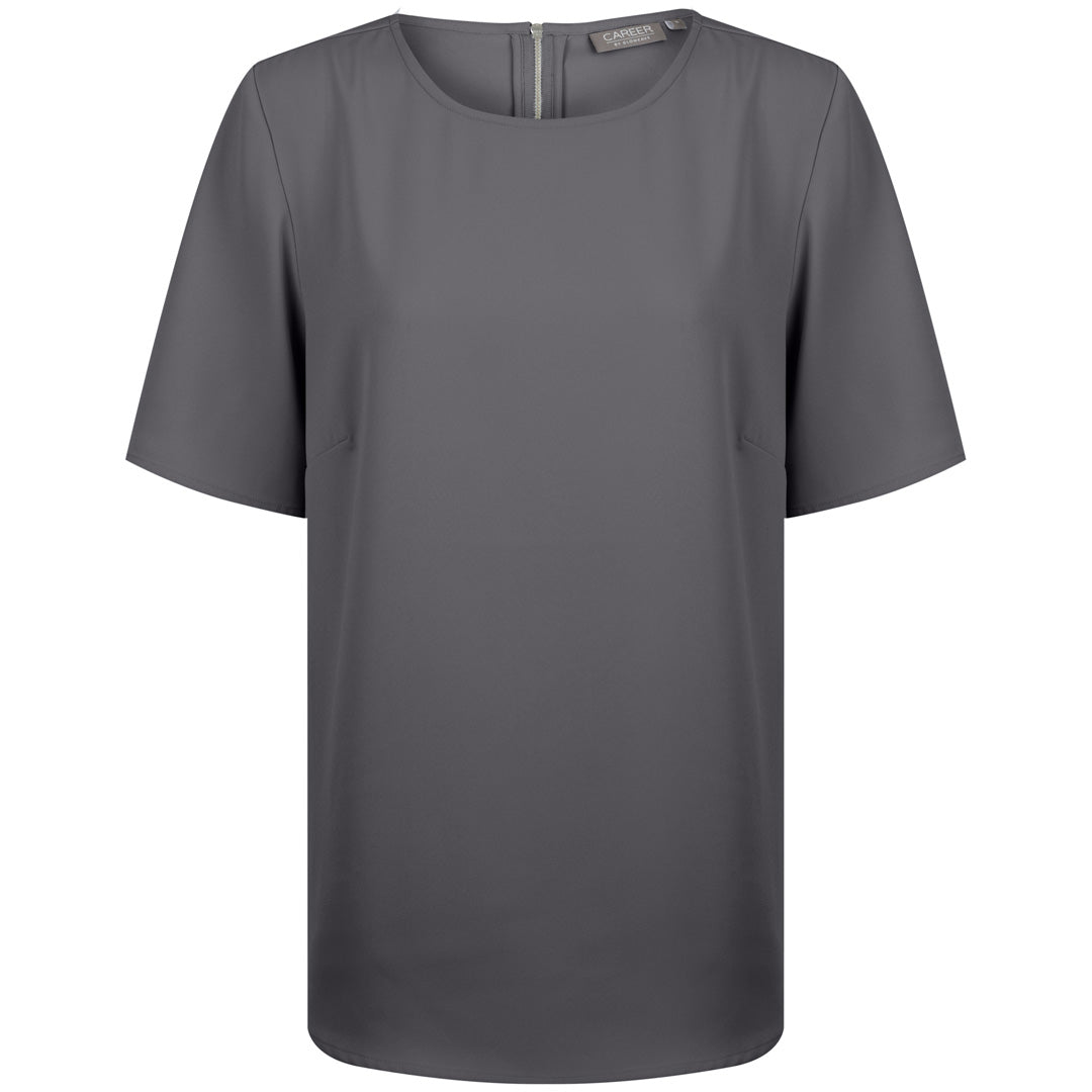 Gloweave The Taylor Top | Ladies | Short Sleeve Charcoal Shirts & Tops