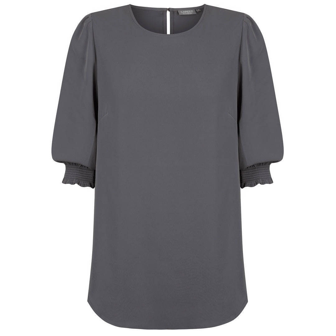Gloweave The Lola Top | Ladies | Half Sleeve Charcoal Shirts & Tops