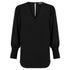 Gloweave The Cleo V Neck Top | Ladies Black Shirts & Tops