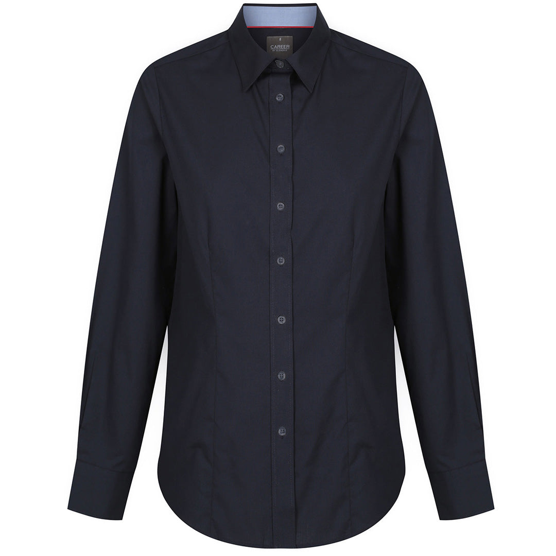 Gloweave The Bradford Shirt | Ladies | Long Sleeve Navy Shirts & Tops