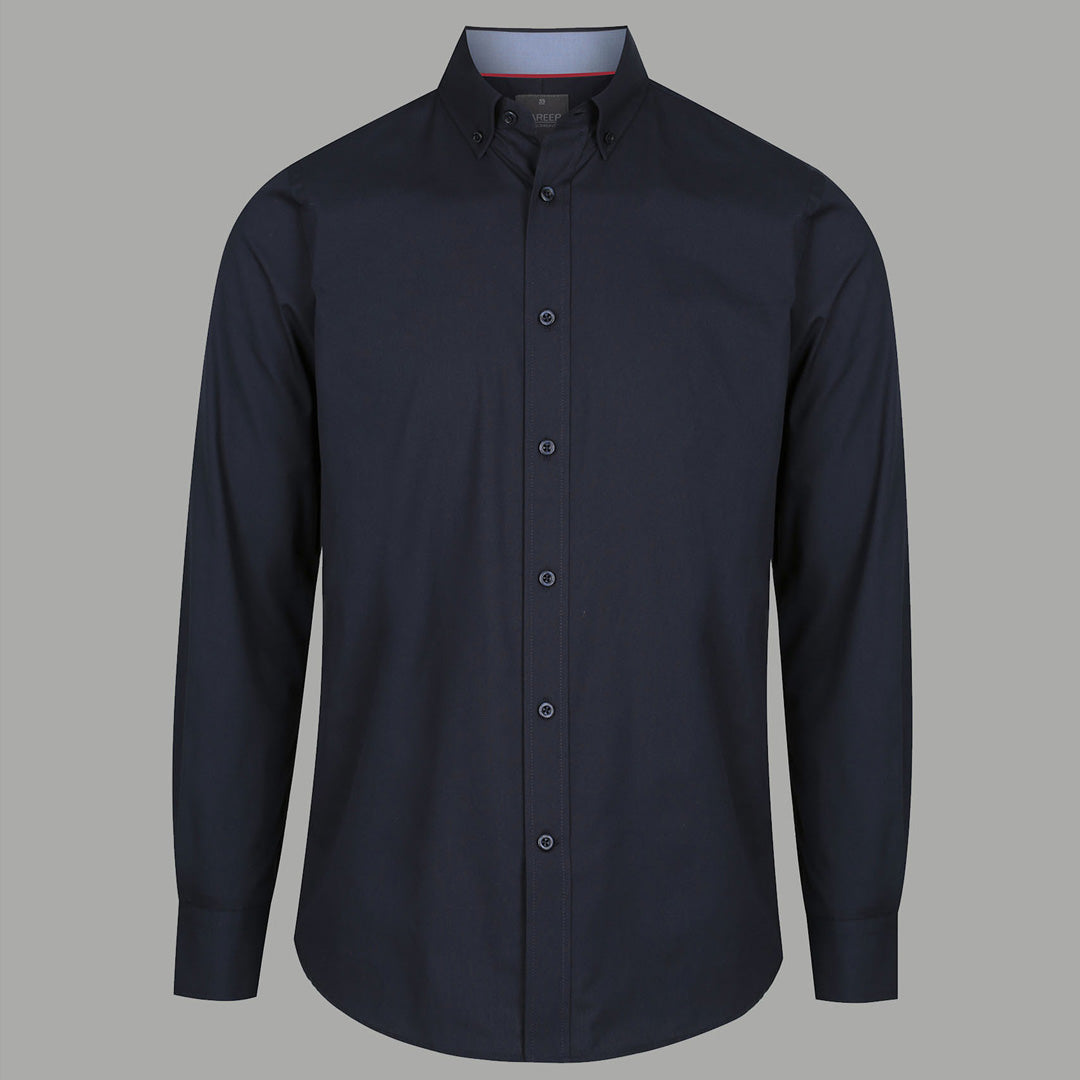 Gloweave The Bradford Shirt | Mens | Slim Fit | Long Sleeve Navy Shirts & Tops