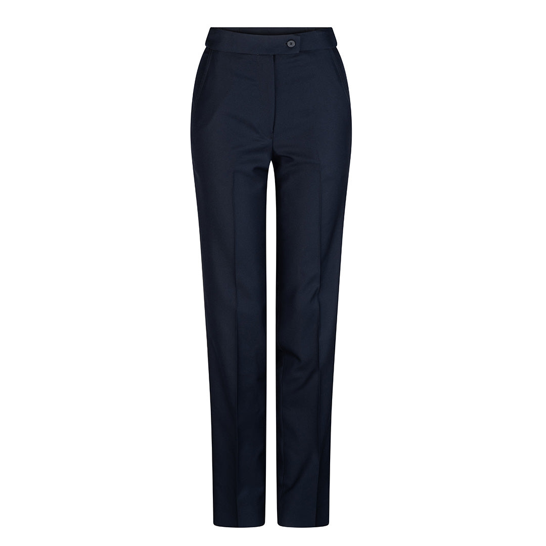 LSJ Collection The Flex Waist Straight Leg Pant | Ladies | Poly Viscose Navy Pants