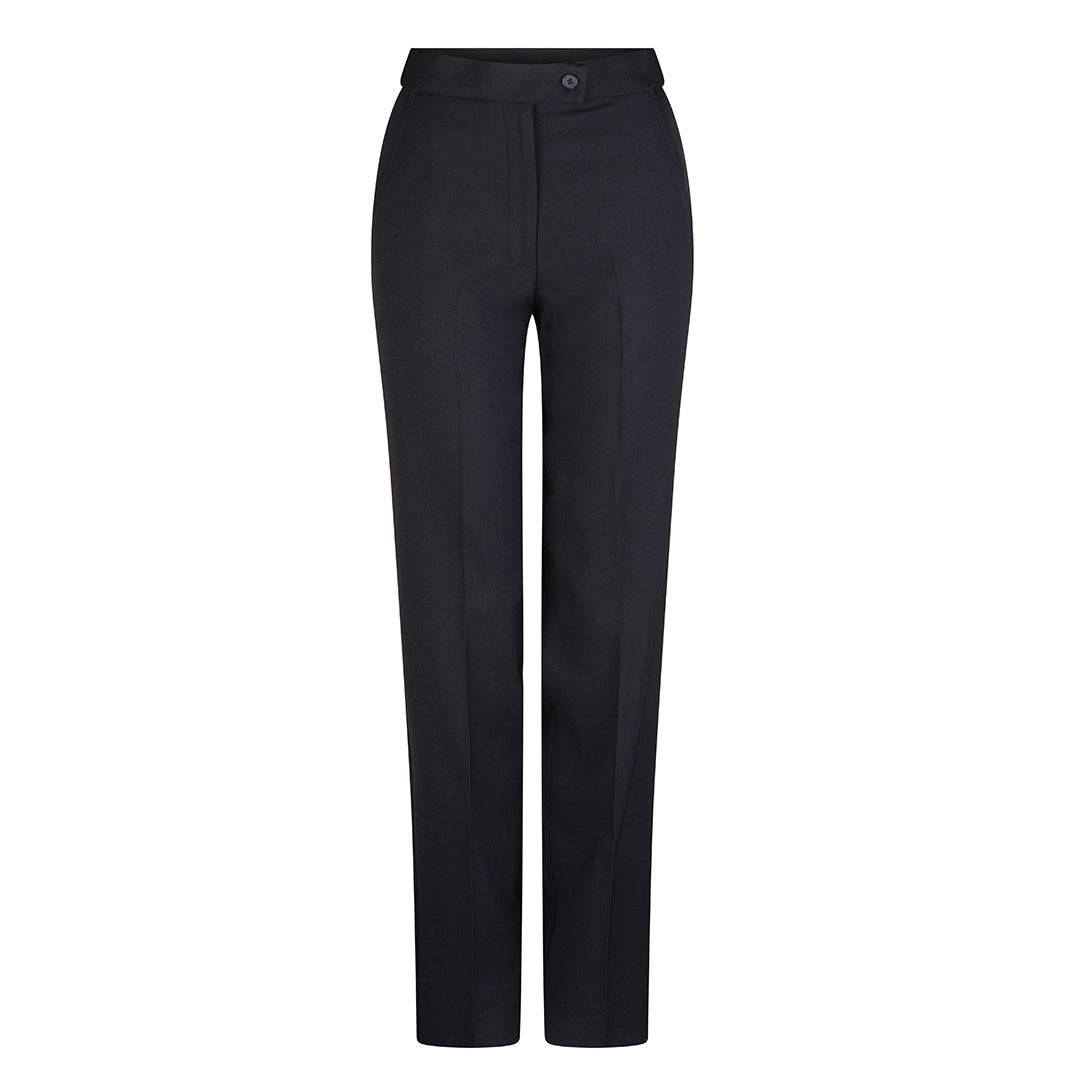 LSJ Collection The Flex Waist Straight Leg Pant | Ladies | Micro Fibre Black Pants